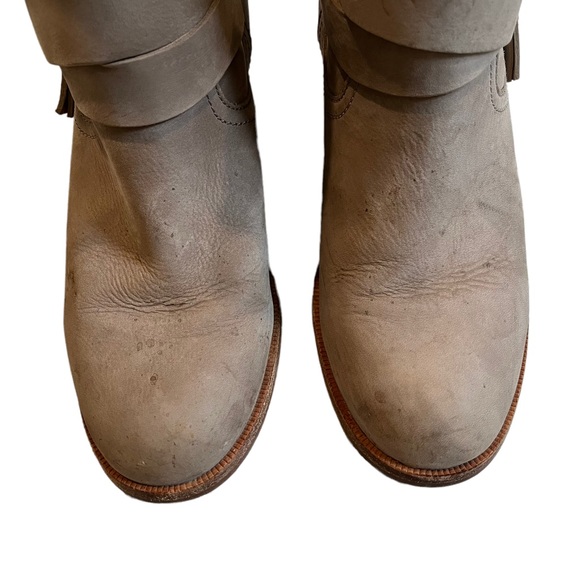 UGG Australia Elora Leather Short Ankle Boots Taupe - Picture 6 of 14